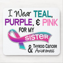 I Wear Thyroid Ribbon For My Sister Mouse Pads