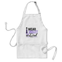 I Wear Violet For My Dad Aprons