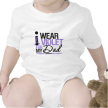 I Wear Violet For My Dad Baby Bodysuits