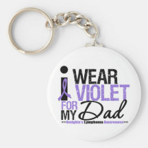 I Wear Violet For My Dad Keychain