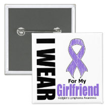 I Wear Violet For My Girlfriend Hodgkins Disease Pinback Button