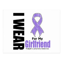 I Wear Violet For My Girlfriend Hodgkins Disease Post Cards