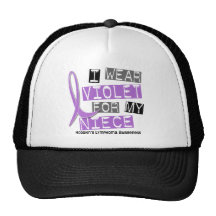 I Wear Violet For My Niece 37 Hodgkin’s Lymphoma Mesh Hat