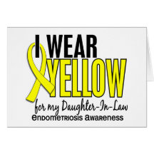 I Wear Yellow For Daughter-In-Law 10 Endometriosis Card