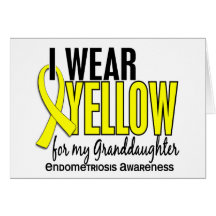 I Wear Yellow For Granddaughter 10 Endometriosis Cards