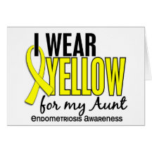 I Wear Yellow For My Aunt 10 Endometriosis Greeting Cards
