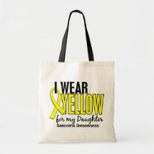 I Wear Yellow For My Daughter 10 Sarcoma Canvas Bag