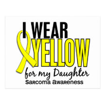 I Wear Yellow For My Daughter 10 Sarcoma Postcards