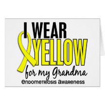 I Wear Yellow For My Grandma 10 Endometriosis Cards