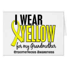 I Wear Yellow For My Grandmother 10 Endometriosis Cards