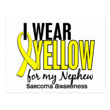 I Wear Yellow For My Nephew 10 Sarcoma Postcard