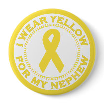 I Wear Yellow For My Nephew Pinback Buttons