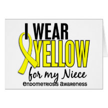 I Wear Yellow For My Niece 10 Endometriosis Card