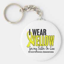 I Wear Yellow For My Sister-In-Law 10 Endometriosi Keychains