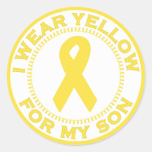 I Wear Yellow For My Son Stickers