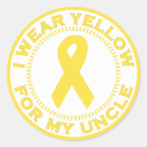 I Wear Yellow For My Uncle Sticker