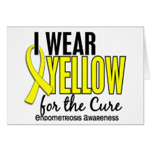 I Wear Yellow For The Cure 10 Endometriosis Card