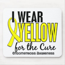 I Wear Yellow For The Cure 10 Endometriosis Mousepads