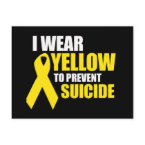 I wear yellow to prevent suicide - postcards