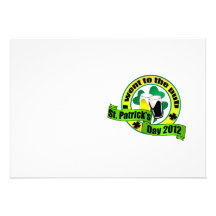 I went to the pub St. patrick's day  yellow green Custom Invitation