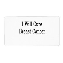 I Will Cure Breast Cancer Personalized Shipping Label