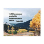 I will lift up mine eyes unto the hills... postcard