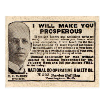 "I Will Make You Prosperous" Postcard