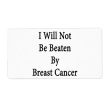 I Will Not Be Beaten By Breast Cancer Custom Shipping Labels