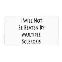 I Will Not Be Beaten By Multiple Sclerosis Shipping Label