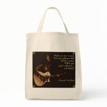 "I will not be Left Behind" Grocery Tote Bag
