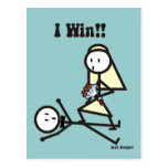 I Win Wedding Postcard