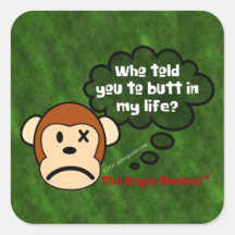I wish that you would get out of my life square stickers