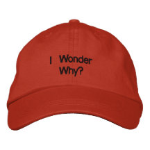 I Wonder Why? Embroidered Baseball Cap