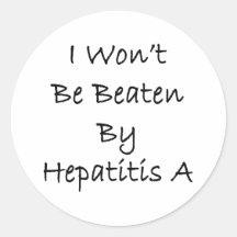 I Won't Be Beaten By Hepatitis A Sticker
