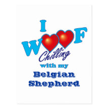 I Woof Belgian Shepherd Post Cards