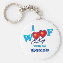 I Woof Boxer Key Chain