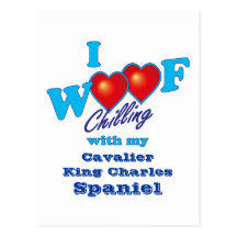 I Woof Cavalier King Charles Spaniel Postcards