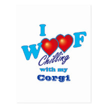 I Woof Corgi Postcards
