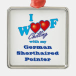 I Woof German Shorthaired Pointer Christmas Tree Ornament