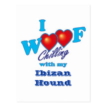 I Woof Ibizan Hound Postcard