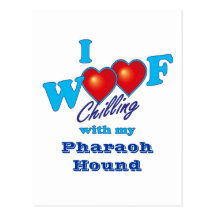 I Woof Pharoah Hound Postcard