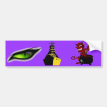 I Worship Satan ( Violet ) Bumper Sticker