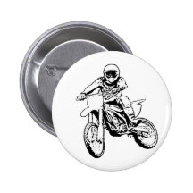 I Would Rather Be Playing In The Dirt (Black/White Pinback Buttons