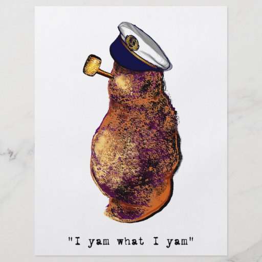 I yam what I yam-light Full Colour Flyer