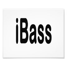 ibass music design black text photo print