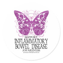 IBD Butterfly Round Sticker