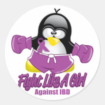IBD combattant le pingouin Autocollants