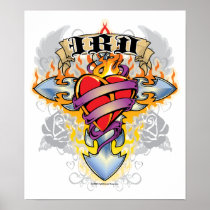IBD Cross & Heart Print