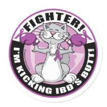 IBD Fighter Cat Sticker