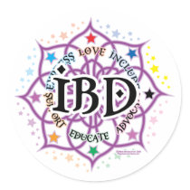 IBD Lotus Round Stickers
